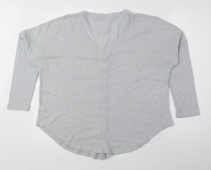 Primark Womens Blue V-Neck Polyester Cardigan Jumper Size S