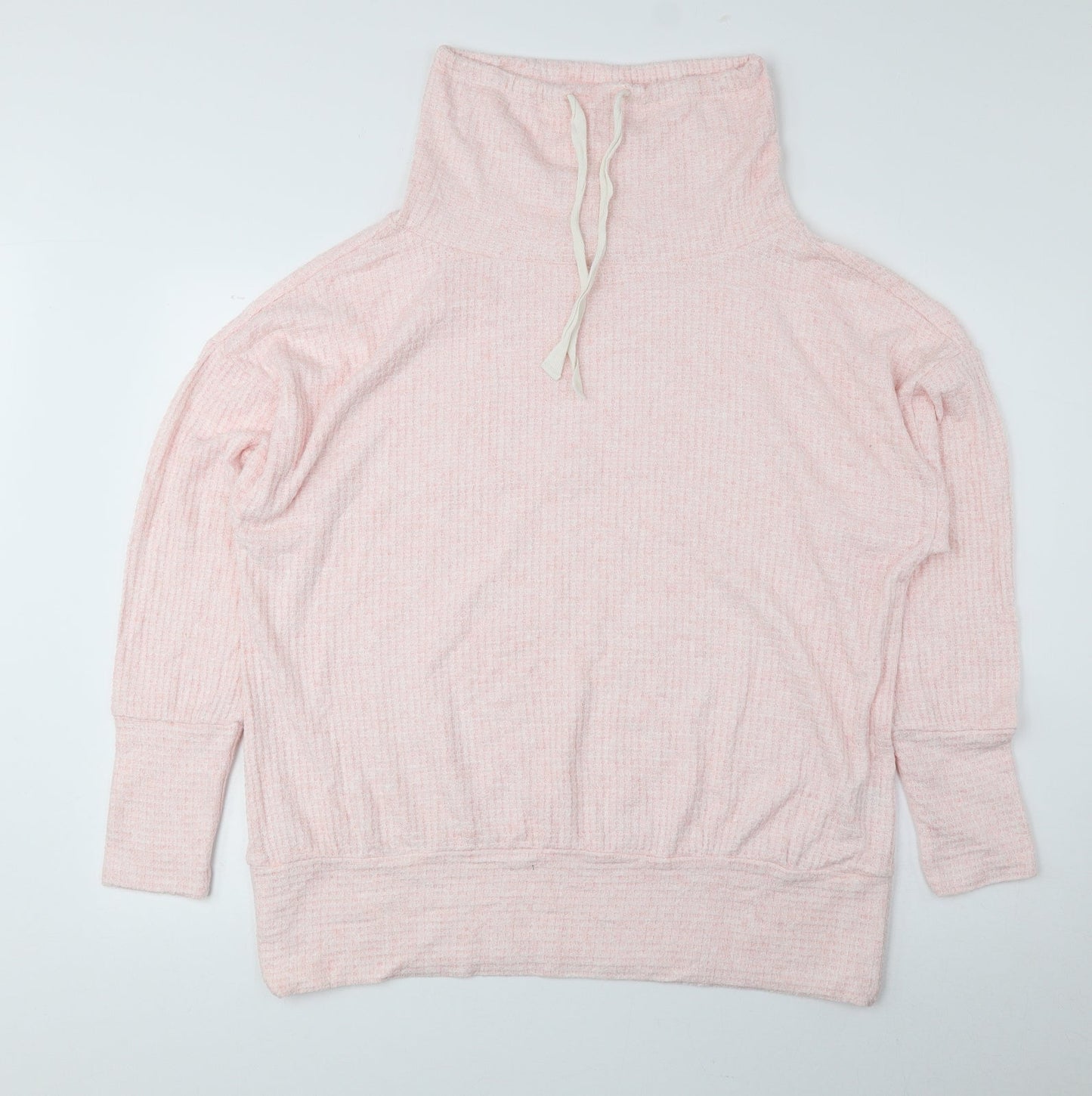 Time and Tru Womens Pink Mock Neck Rayon Pullover Jumper Size L