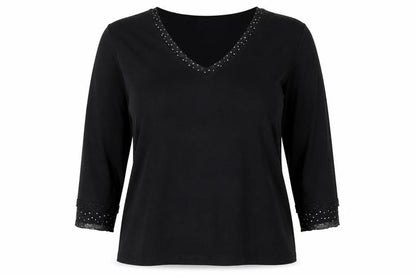 Womens UK Size 16 Tigi Wear Black Basic Blouse