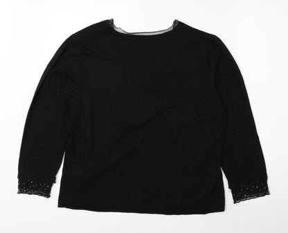 Womens UK Size 16 Tigi Wear Black Basic Blouse