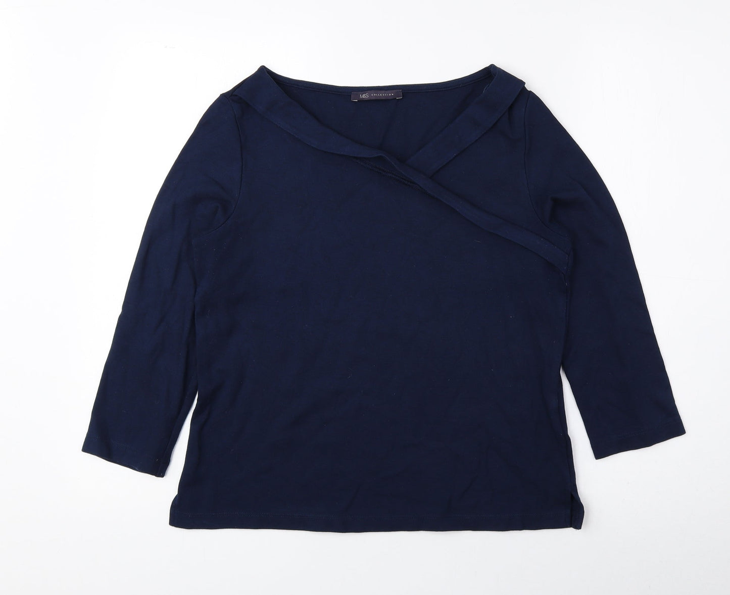 Womens UK Size 10 Marks and Spencer Blue Basic Blouse