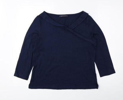 Womens UK Size 10 Marks and Spencer Blue Basic Blouse