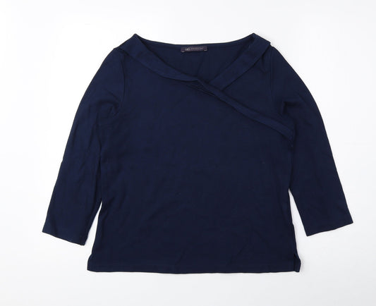 Womens UK Size 10 Marks and Spencer Blue Basic Blouse