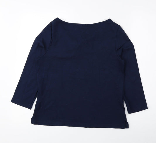 Womens UK Size 10 Marks and Spencer Blue Basic Blouse