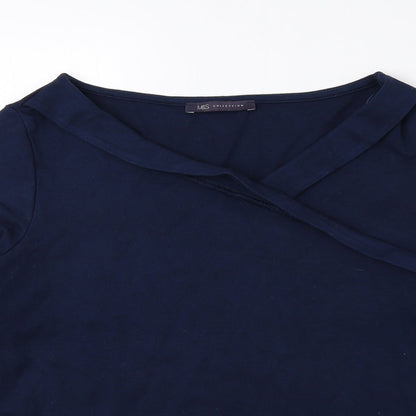 Womens UK Size 10 Marks and Spencer Blue Basic Blouse