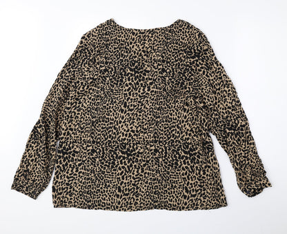Womens UK Size 14 Very Brown Basic Blouse