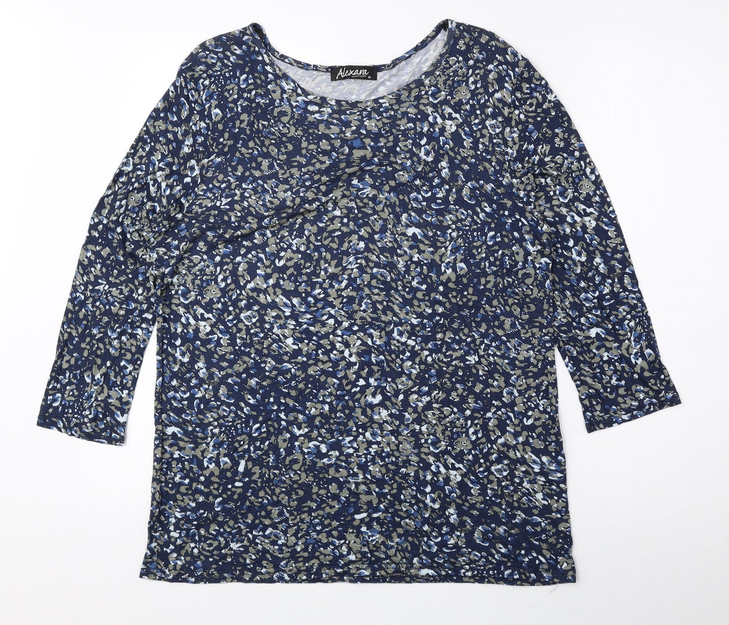 Womens UK Size 18 Alexara Blue Basic Button-Up