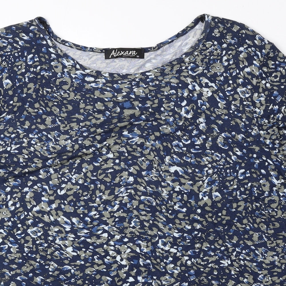 Womens UK Size 18 Alexara Blue Basic Button-Up