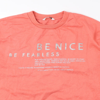 PEP&CO Womens Pink Cotton Pullover Sweatshirt Size M Pullover