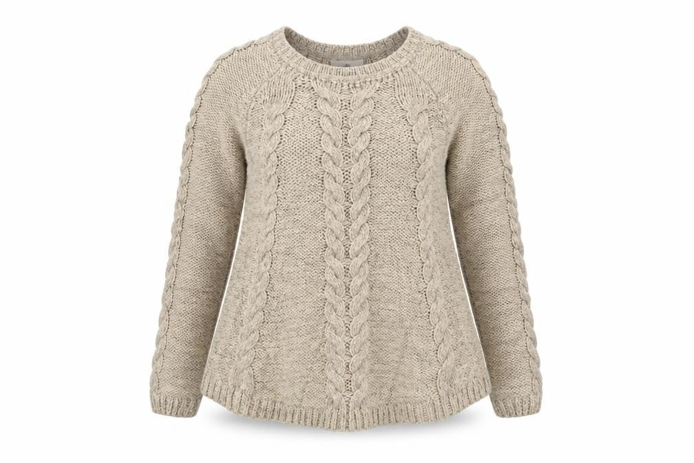 Womens UK Size 12 Papaya Beige Pullover Jumper