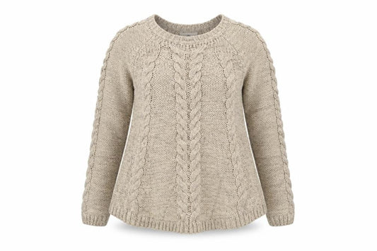 Womens UK Size 12 Papaya Beige Pullover Jumper