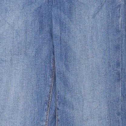 Denim & Co. Womens Blue Cotton Skinny Jeans Size 10 L29 in Regular Zip