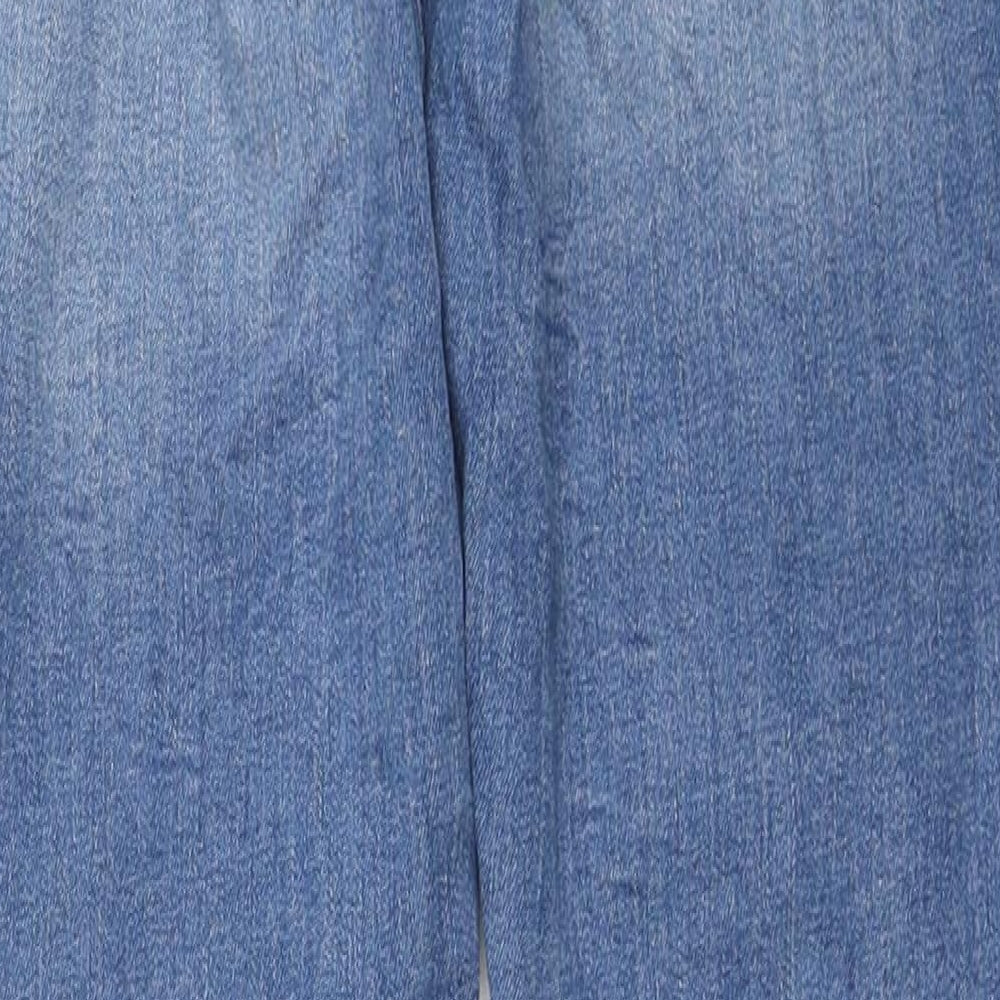 Denim & Co. Womens Blue Cotton Skinny Jeans Size 10 L29 in Regular Zip