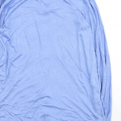 Womens UK Size 8 Marks and Spencer Blue Basic Button-Up