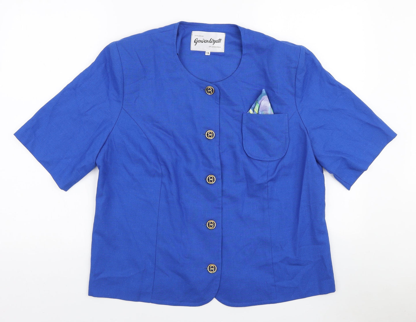 Womens UK Size 16 Gordon Wyatt Blue Jacket