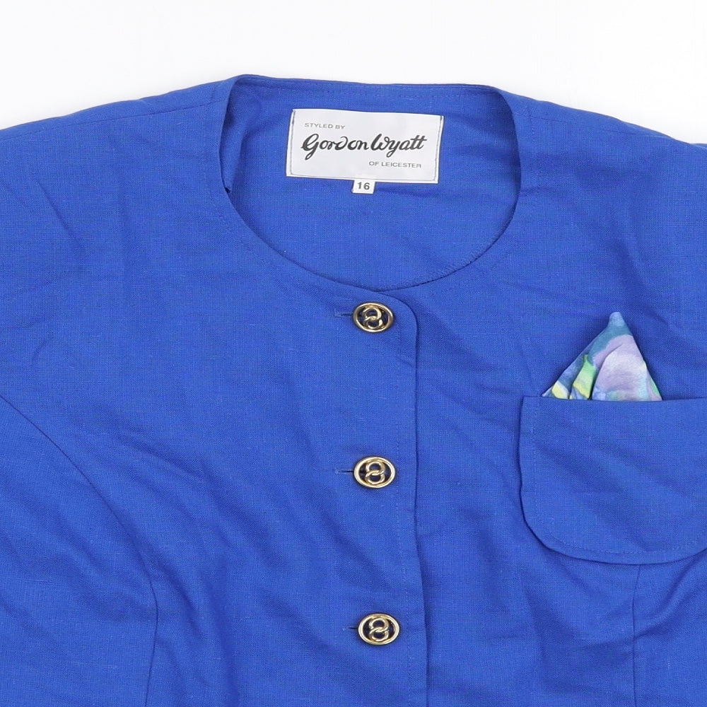 Womens UK Size 16 Gordon Wyatt Blue Jacket
