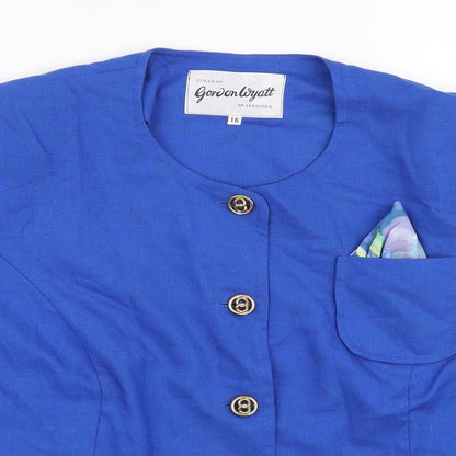 Womens UK Size 16 Gordon Wyatt Blue Jacket