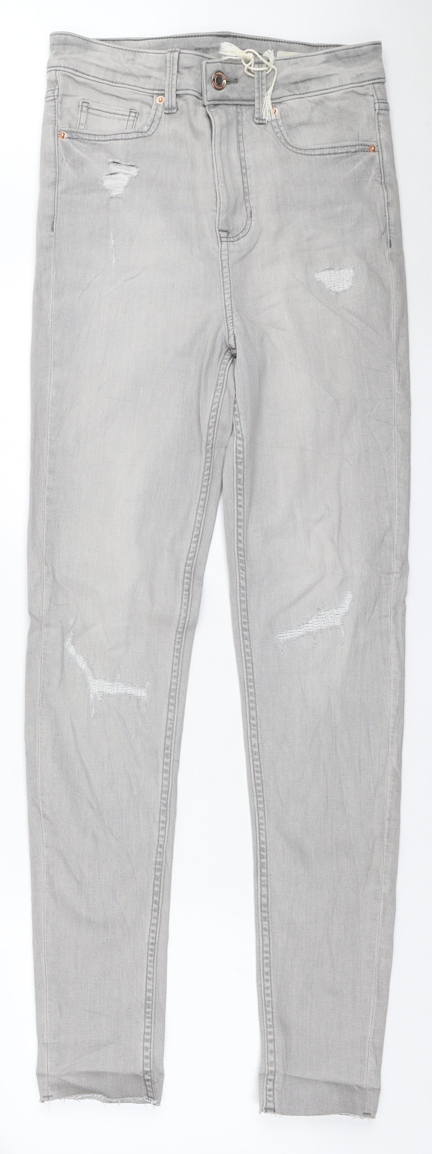 Womens UK Size 8 Marks and Spencer Regular Fit Skinny Grey Jeans