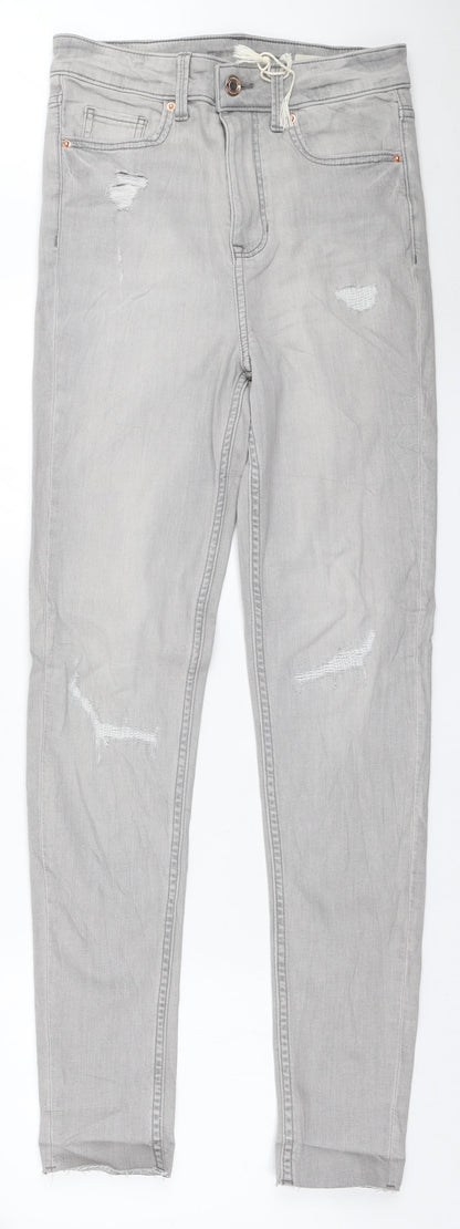 Womens UK Size 8 Marks and Spencer Regular Fit Skinny Grey Jeans