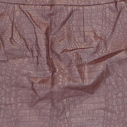 George Womens Red Animal Print Polyurethane Mini Skirt Size 10 Zip - Pleather. Snakeskin pattern.