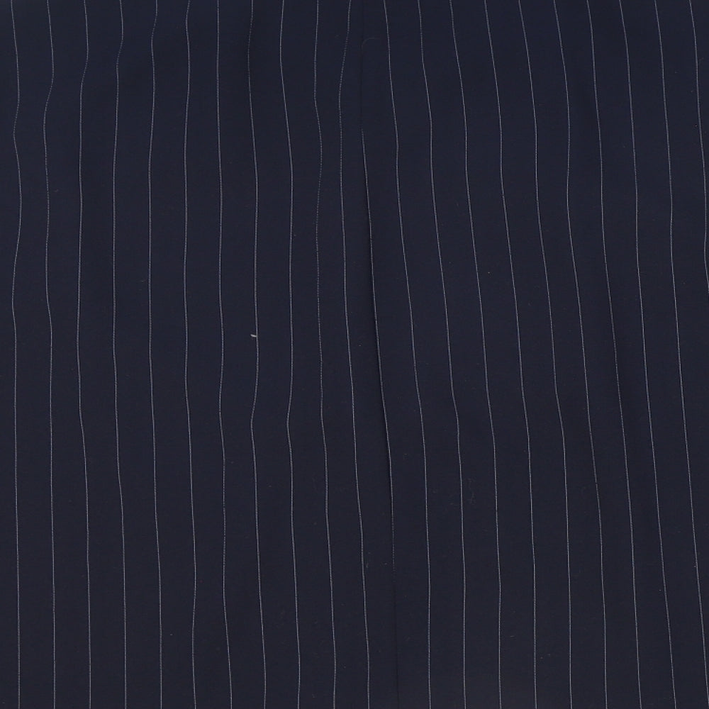 essence Womens Blue Striped Jacket Blazer Size 18 Button