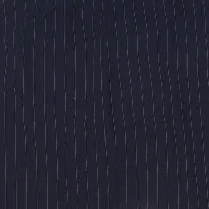 essence Womens Blue Striped Jacket Blazer Size 18 Button