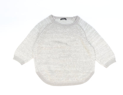 Autograph Womens Grey Round Neck Polyester Pullover Jumper Size 14