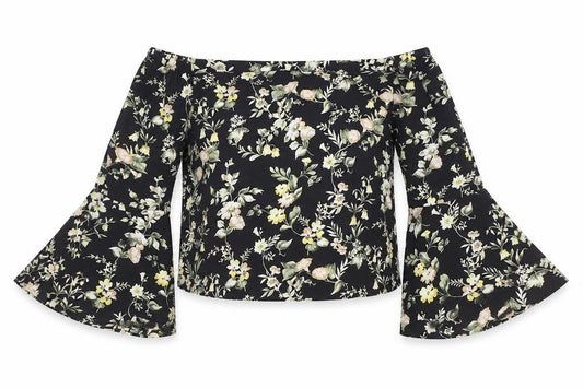 Womens UK Size 8 New Look Multicoloured Cropped Blouse