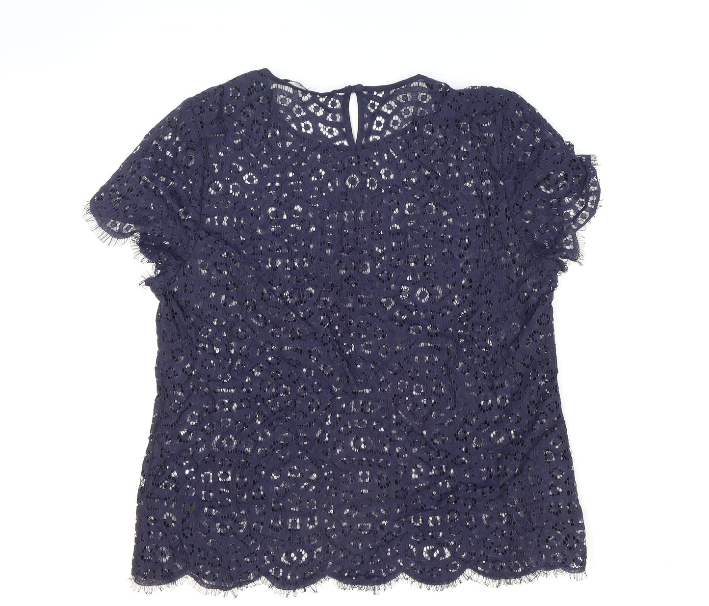 Womens UK Size 12 Marks and Spencer Blue Basic Blouse