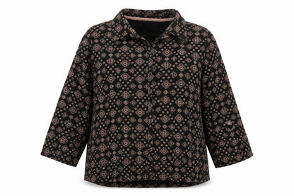 Womens UK Size 16 DASH Black Basic Button-Up