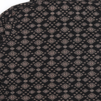 Womens UK Size 16 DASH Black Basic Button-Up