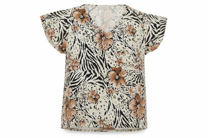 Womens UK Size S Bonmarché Beige Basic Blouse