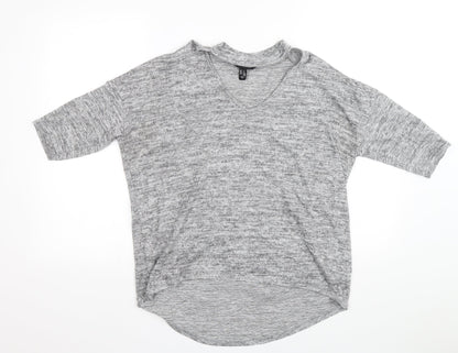 Womens UK Size 12 New Look Grey Pullover Jumper