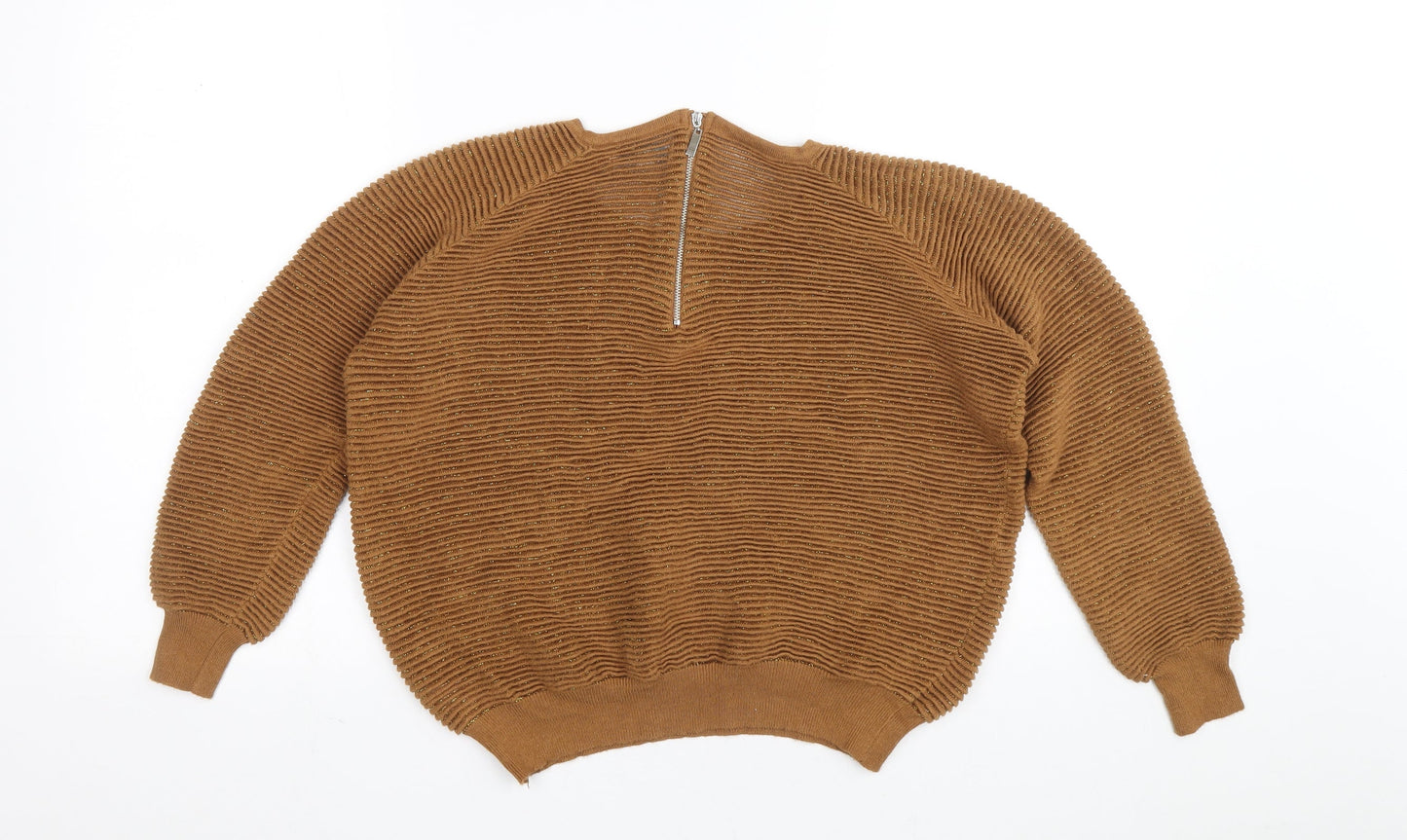 Womens UK Size S Blue Vanilla Brown Pullover Jumper