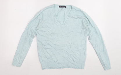 Womens UK Size 8 Marks and Spencer Blue Pullover Jumper