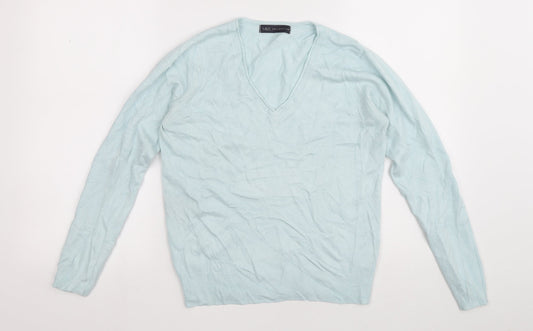 Womens UK Size 8 Marks and Spencer Blue Pullover Jumper