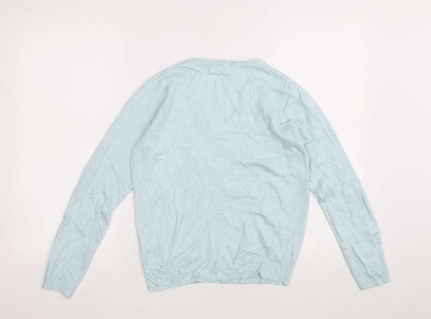 Womens UK Size 8 Marks and Spencer Blue Pullover Jumper