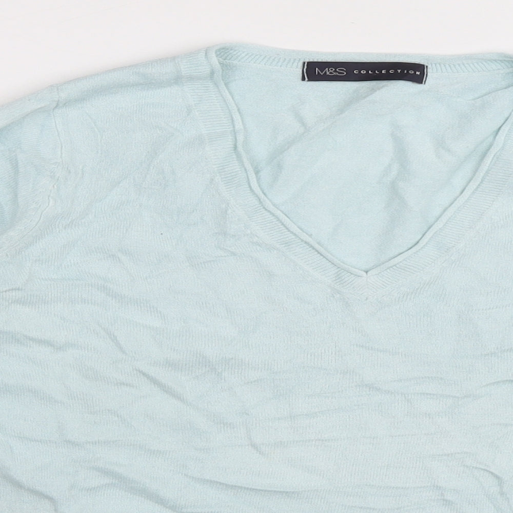 Womens UK Size 8 Marks and Spencer Blue Pullover Jumper