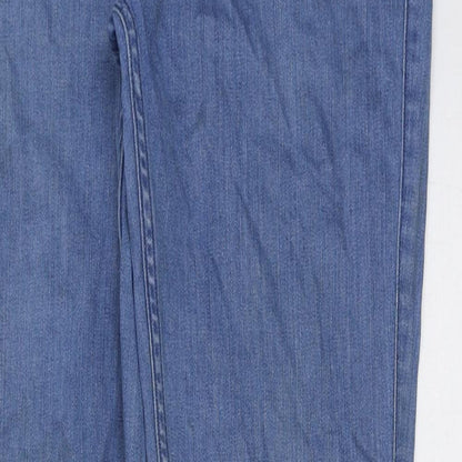 Mens UK Size 32 in Selected Regular Fit Straight Blue Jeans