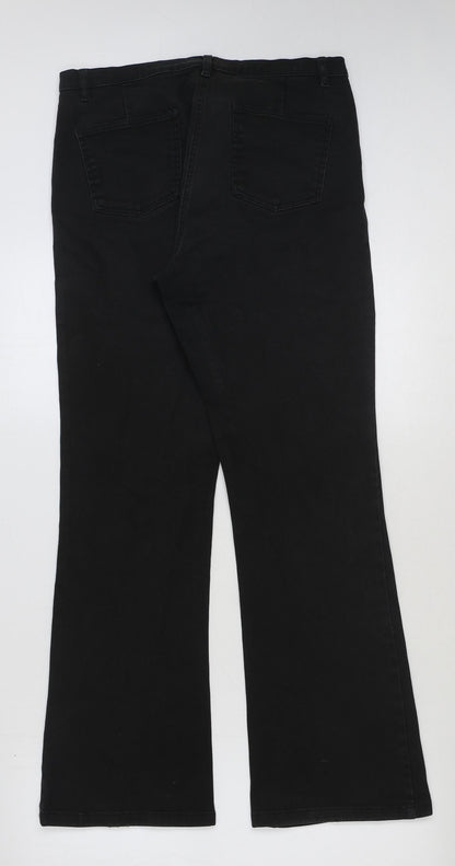 Womens UK Size 32 in Preworn Regular Fit Bootcut Black Jeans