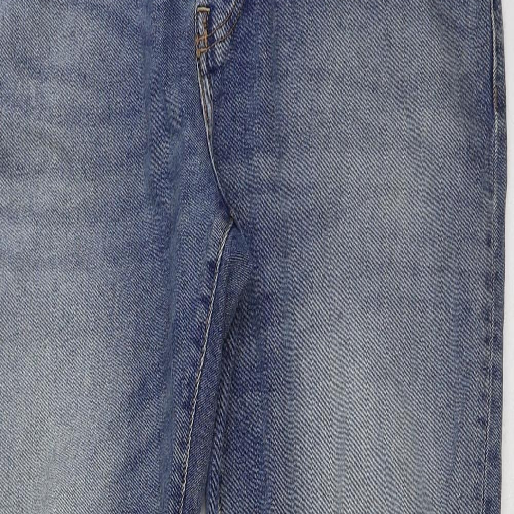 &denim Mens Blue Cotton Straight Jeans Size 36 in L29 in Regular Button