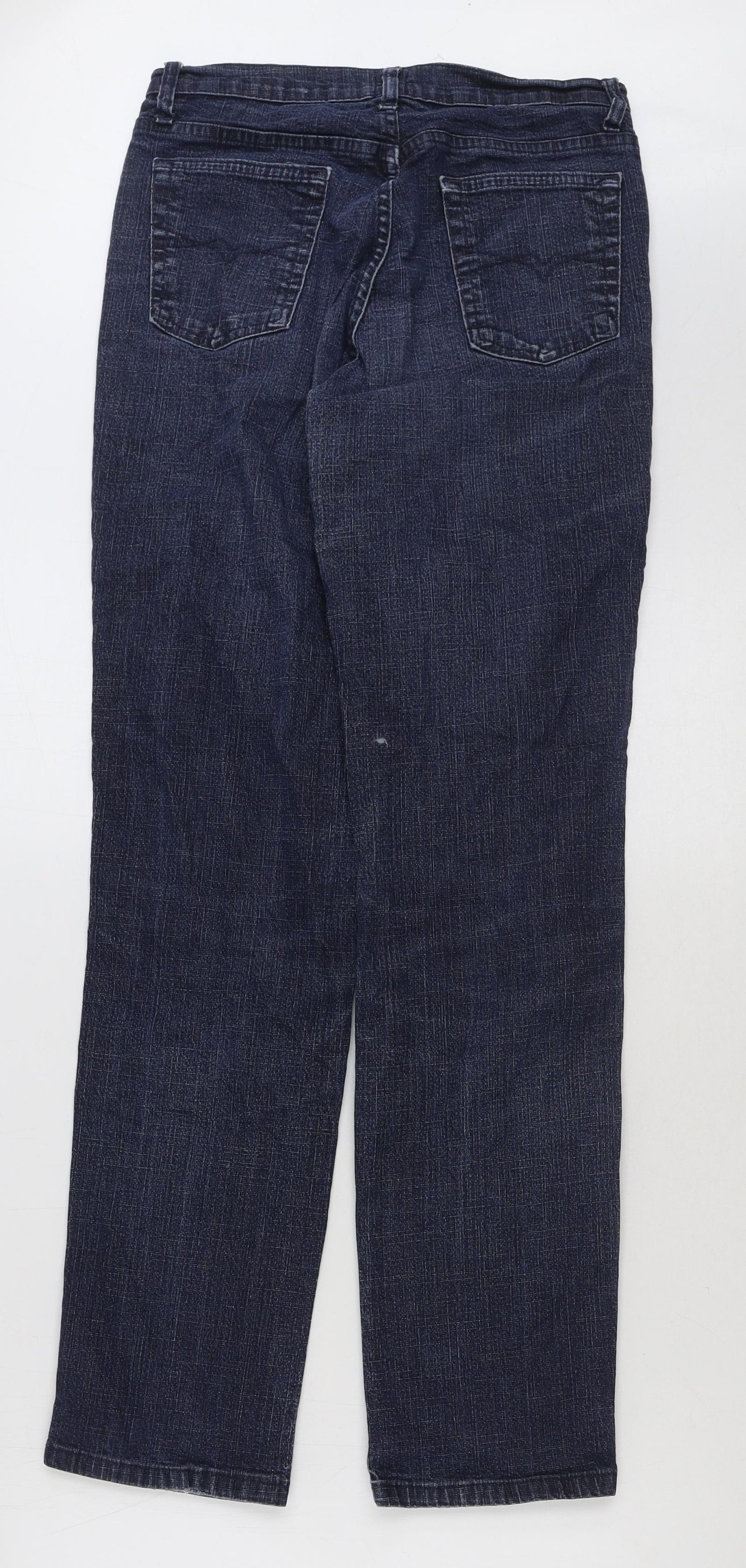 oops Womens Blue Cotton Straight Jeans Size 28 in L32 in Regular Button