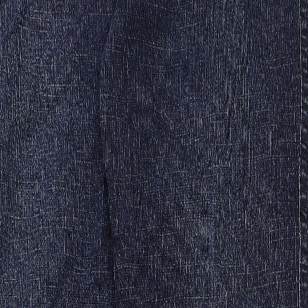 oops Womens Blue Cotton Straight Jeans Size 28 in L32 in Regular Button