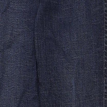 oops Womens Blue Cotton Straight Jeans Size 28 in L32 in Regular Button