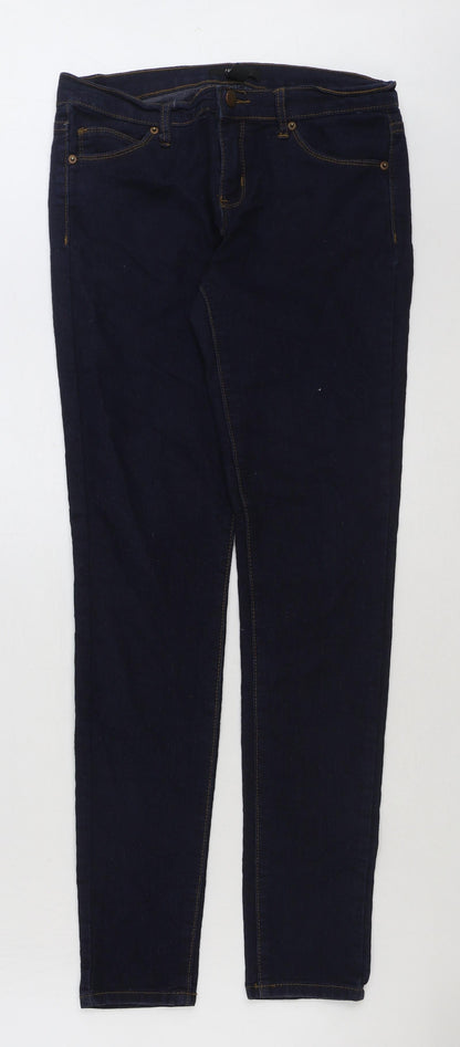 FOREVER 21 Womens Blue Cotton Skinny Jeans Size 28 in L32 in Regular Button
