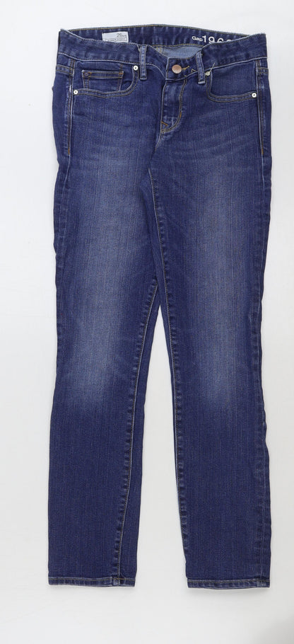 Gap Mens Blue Cotton Skinny Jeans Size 26 in L28 in Regular Button