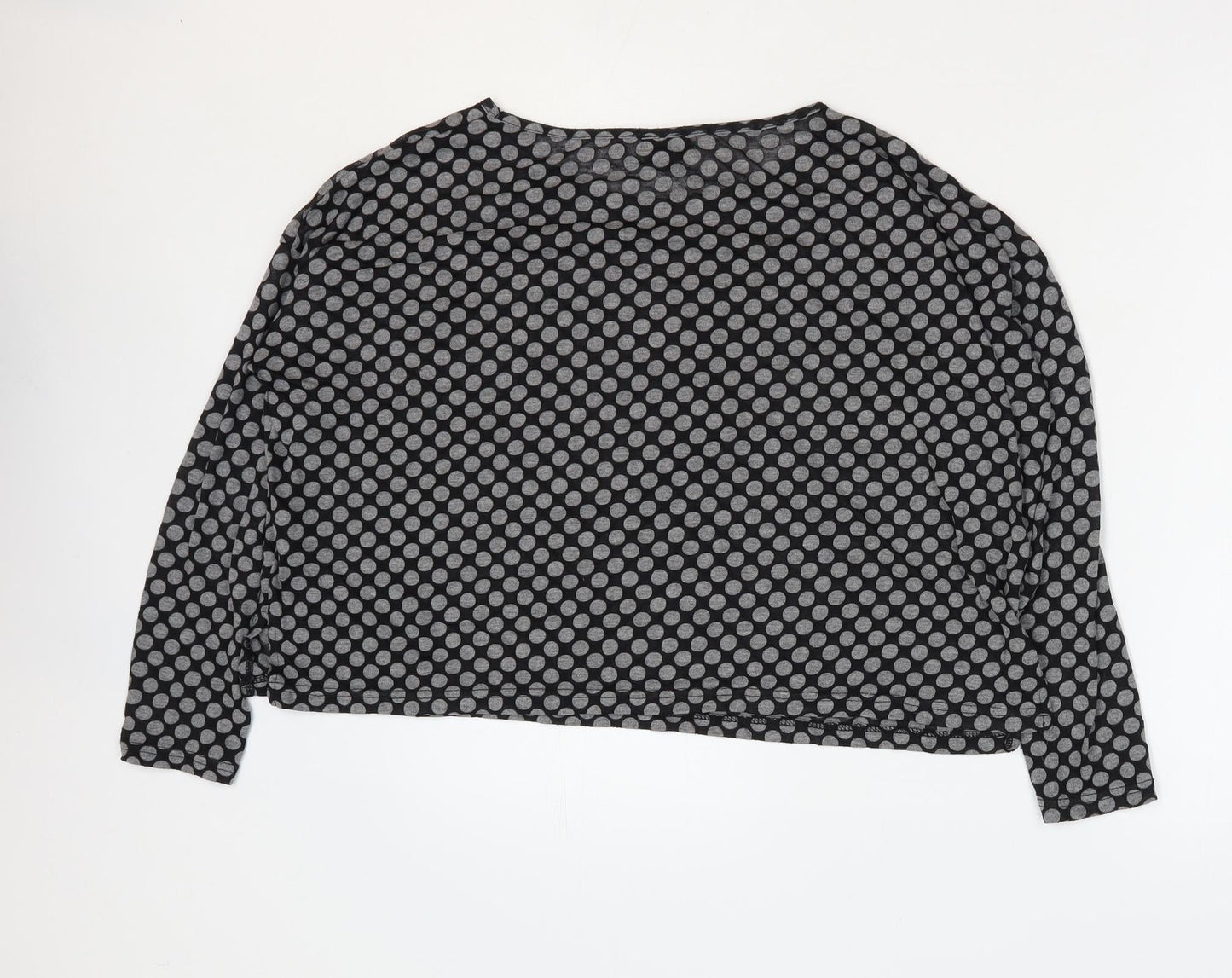Womens UK Size S Sparkle & Fade Grey Cropped T-Shirt