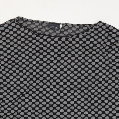 Womens UK Size S Sparkle & Fade Grey Cropped T-Shirt
