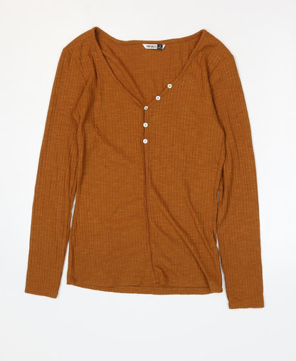 Womens UK Size 8 PEP&Co Brown Basic Blouse
