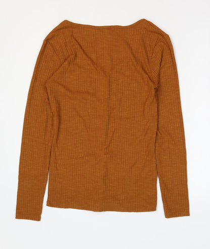 Womens UK Size 8 PEP&Co Brown Basic Blouse